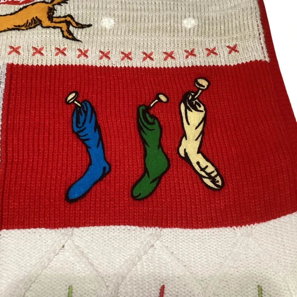 Pottery Barn Kids Dr Seuss The Grinch Christmas Knit Sherpa Throw Blanket 40x50